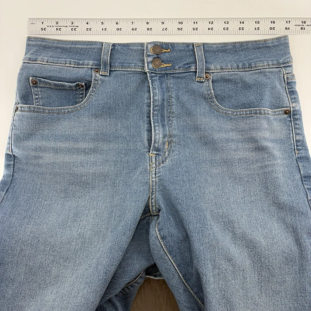 Levi's 726 High Rise Flare Jeans Womens 32x30 Light Blue Stretch